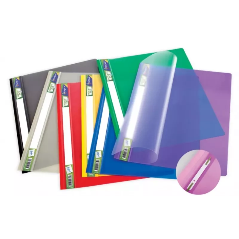 Cartella con copertina trasparente Forpus Premium, A4+, grigia