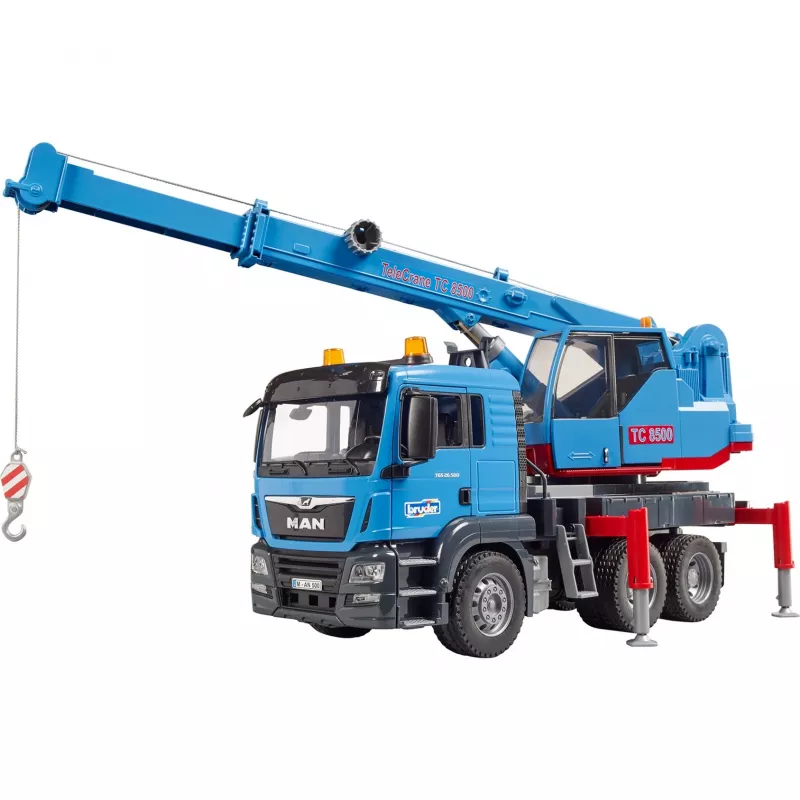 BRUDER MAN TGS autocarro con gru blu ABS 03771