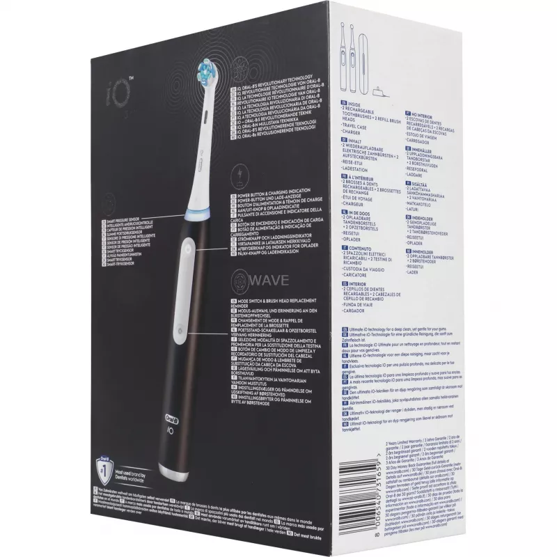 Spazzolino elettrico BRAUN Oral-B iO Series 3N — nero/blu, 2 manici