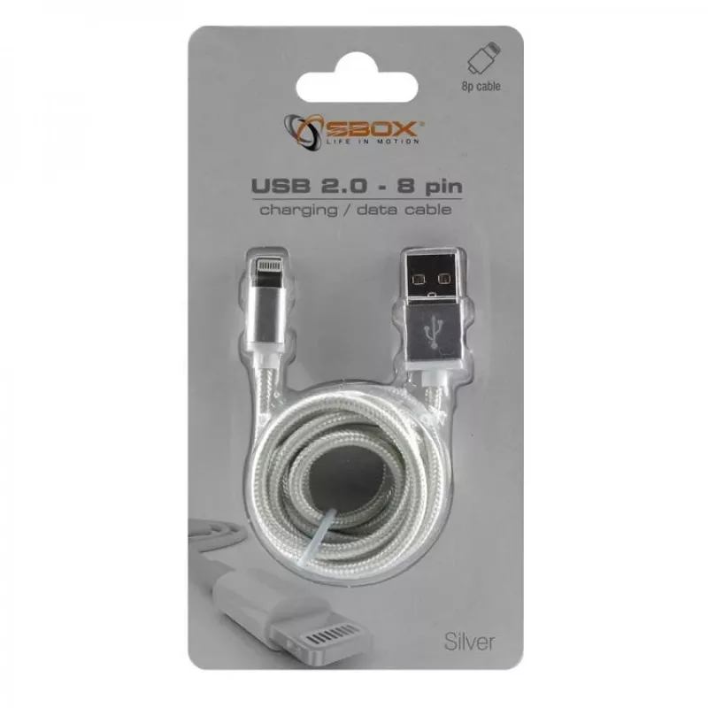 Sbox USB 2.0 8 Pin IPH7-S argento