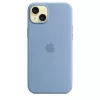 Custodia in silicone Apple iPhone 15 Plus compatibile MagSafe - blu inverno