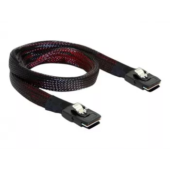 Cavo SAS DeLOCK 83073 0,1 m nero rosso