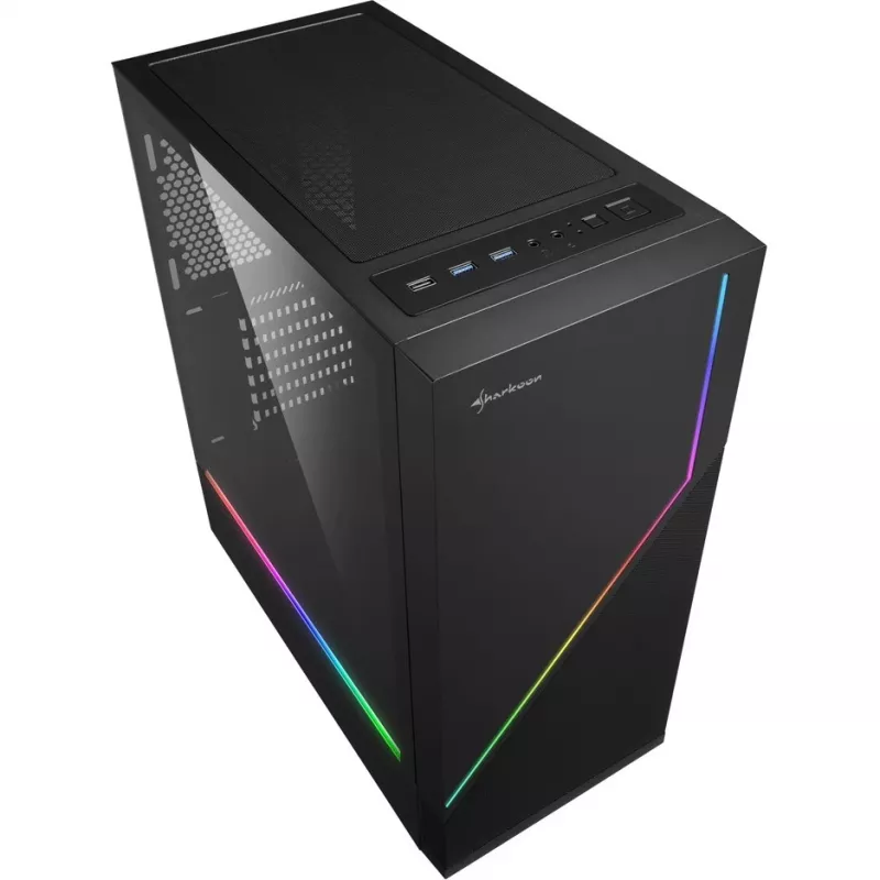 Sharkoon RGB FLOW midi tower ATX senza alimentatore USB/audio