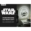 Luce neon LED da parete Paladone Stormtrooper modello PP14595SWVN, illuminazione decorativa Star Wars