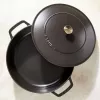 Staub Chistera 40511-472-0 brasiera 28 cm, rotonda, in ghisa, 3,7 l, nera