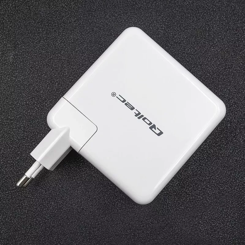 Qoltec caricabatterie GaN FAST 108W | 5-20V | 3-4.7A | USB C | bianco