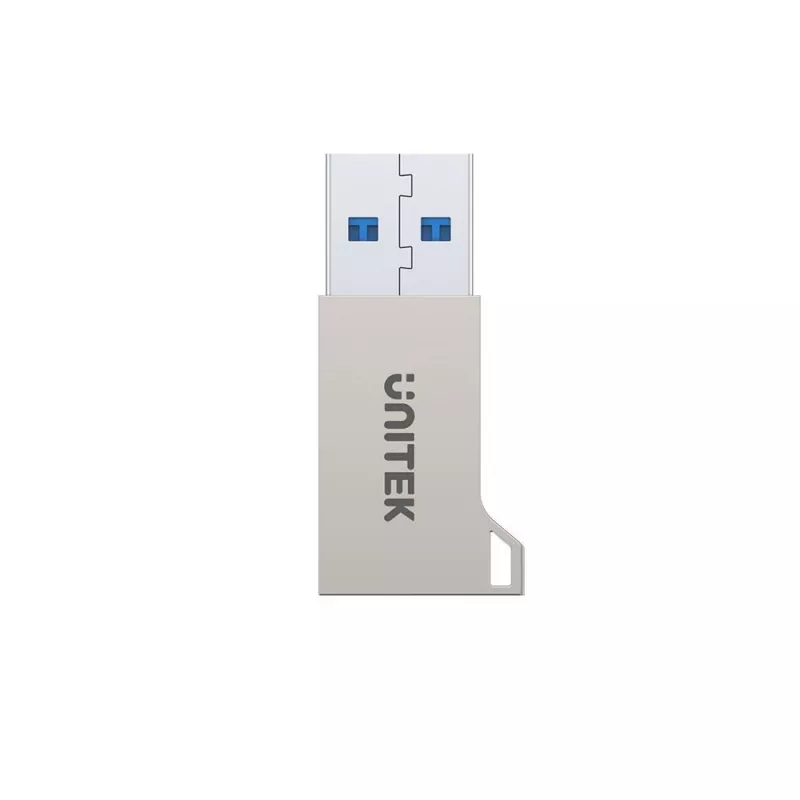 Unitek A1034NI adattatore da USB-A maschio a USB-C femmina, USB 3.1 Gen1, argento