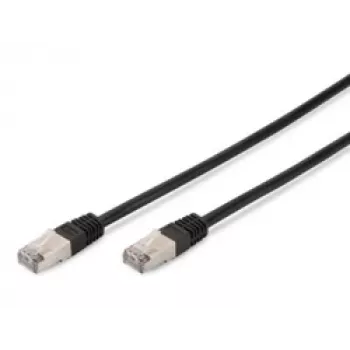 Cavo di rete Digitus CAT 5e SF/UTP cavo patch nero 3m