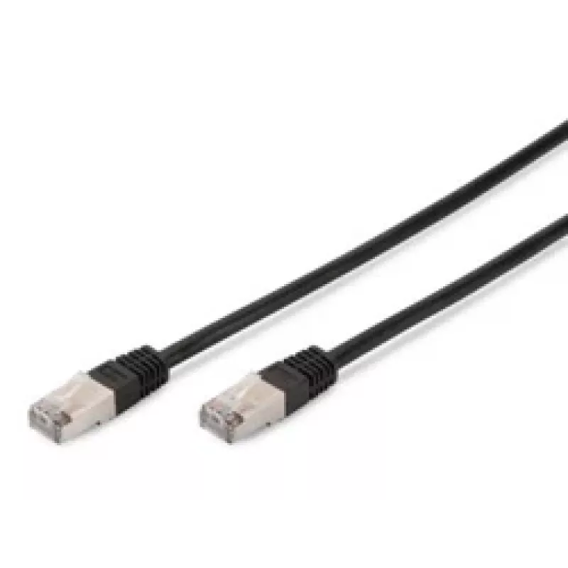 Cavo di rete Digitus CAT 5e SF/UTP cavo patch nero 3m