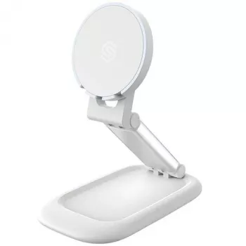 Supporto magnetico SODI BM-310 bianco MagSafe — supporto magnetico per telefono compatibile con caricabatterie MagSafe