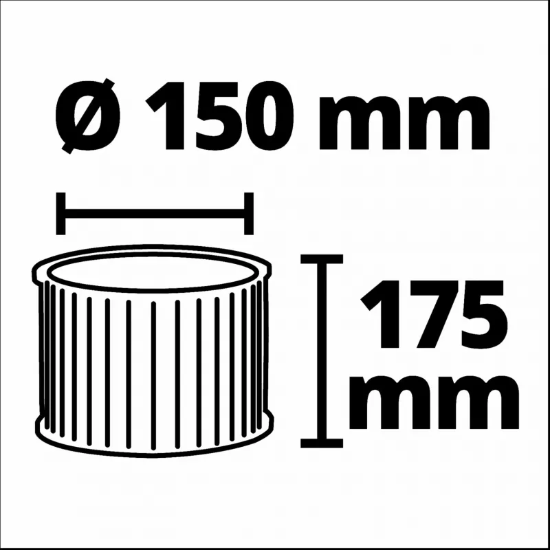 Einhell 2351126 filtro a pieghe per aspiratori solidi e liquidi, classe di polvere L