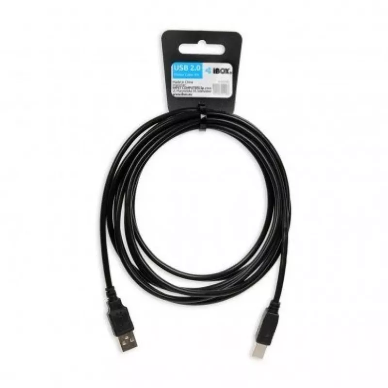 iBox IKU2D cavo USB 3 m USB 2.0 USB A USB B nero