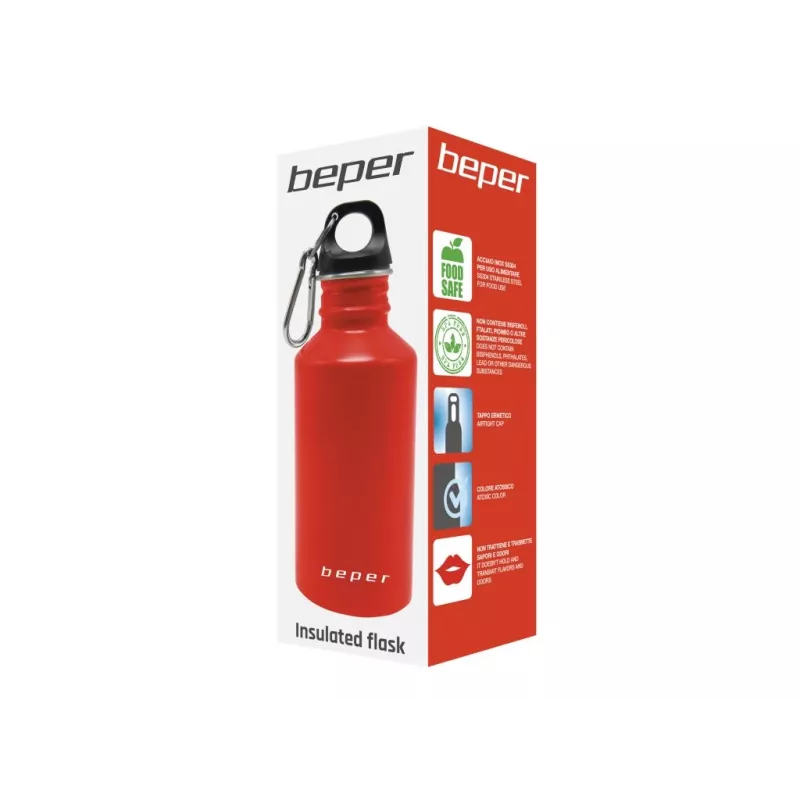 Beper C102BOT002 bottiglia in acciaio inox, 500 ml