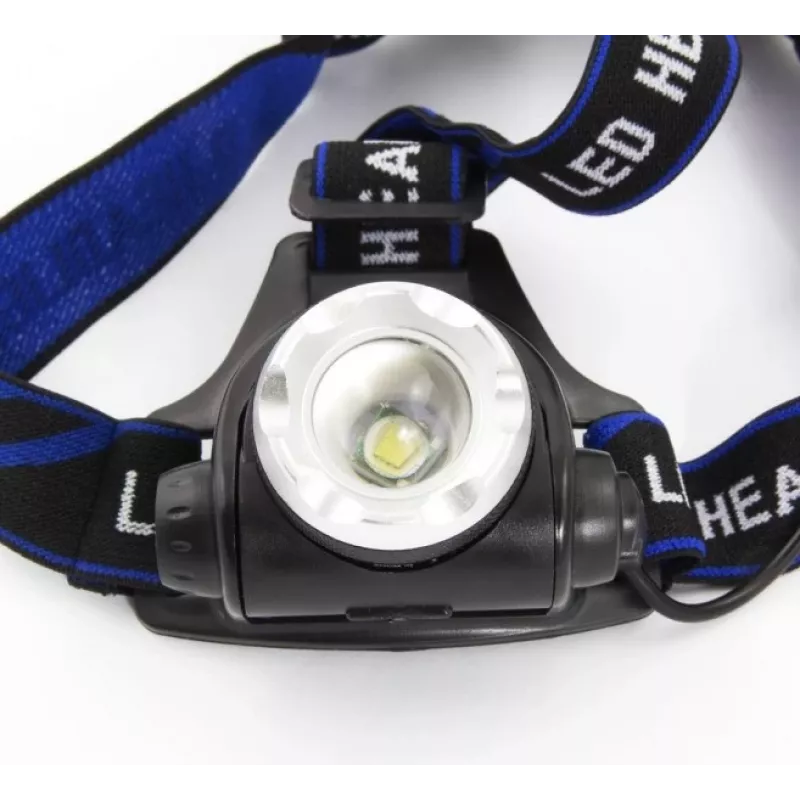 Lampada frontale ESPERANZA EOT005 — LED Cree T6, 3W, 600 lm, AA x2, corpo in alluminio, impermeabile, resistente agli urti, fascia regolabile