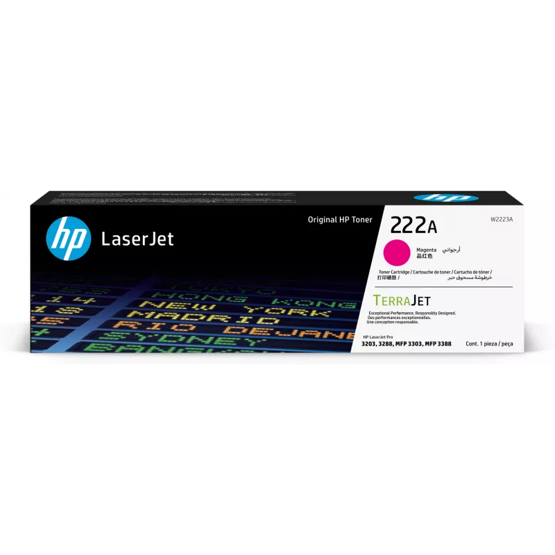 HP 222A - magenta - originale - LaserJet - cartuccia toner (W2223A) - per Color LaserJet Pro MFP 3302fdn, MFP 3303fdw