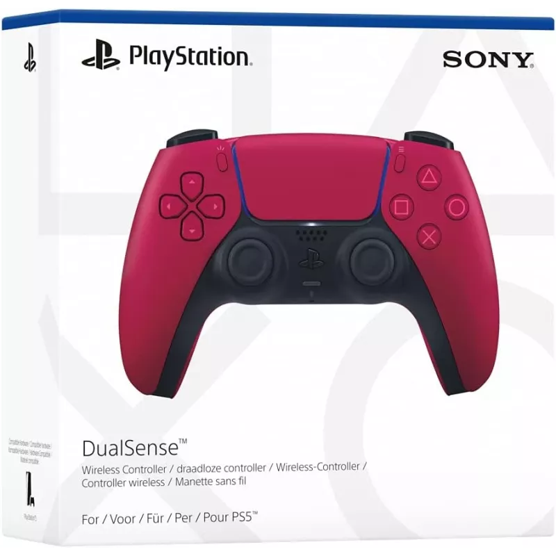 Gamepad Sony DualSense v3 rosso — Bluetooth/USB, USB-C, batteria ricaricabile integrata, PS5, 160×106×66 mm