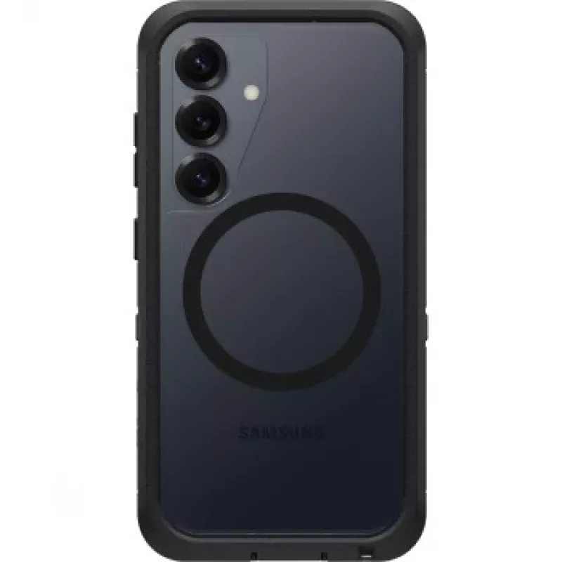 OtterBox Defender XT Clear Magnets custodia, Samsung Galaxy S25, trasparente/nero