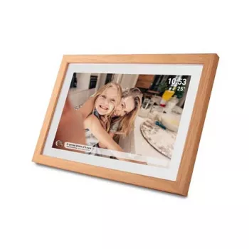 Cornice digitale Denver PFF-1040LW 10,1 pollici touchscreen Wi-Fi effetto legno