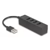 Hub USB DeLOCK 64334 Type-A 480 Mbit/s nero