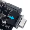 GrauGear adattatore interno da USB 3.0 19 pin a USB 3.1 Type-E 20 pin Key A, 180 gradi