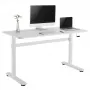 Scrivania regolabile manualmente in altezza Ergo Office, max. 40 kg, altezza max. 117 cm, con piano per lavorare in piedi e seduti, ER-401 W
