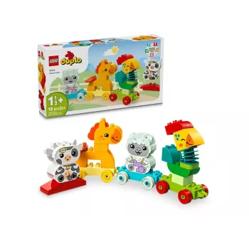 Giocattolo da costruzione LEGO DUPLO Treno degli animali 10412 — 19 pezzi, per bambini da 1,5 anni, 170×60×430 mm