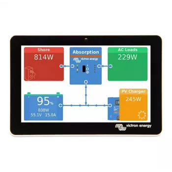 Display GX Touch 50 da 5 pollici di Victron Energy — monitor touchscreen con connettività Bluetooth