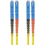 Cavo patch in fibra ottica helos E2000 2 m, 9/125 µm OS2, giallo