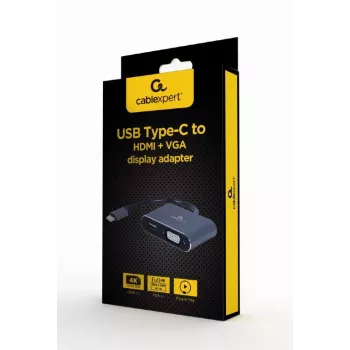 Cablexpert A-USB3C-HDMIVGA-01 adattatore grafico USB grigio