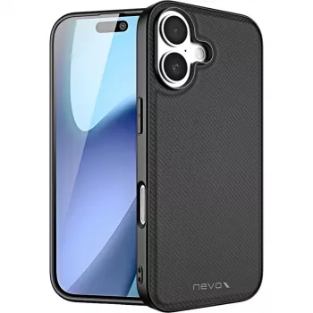Custodia protettiva Nevox StyleShell NYLO per iPhone 17, 6,3 pollici, nero