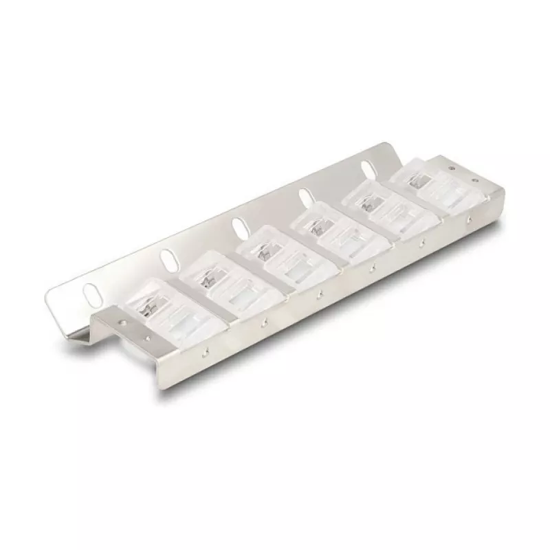DeLOCK 67040 Supporto Keystone a 12 porte, inclinabile, per rack da 10" o 19" e montaggio a parete