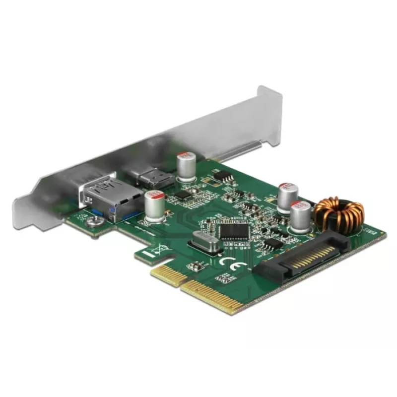 DeLOCK 90299 Scheda PCIe x4, 1x USB Type-C + 1x USB Type-A, USB 3.2 Gen 2 (10 Gbps)