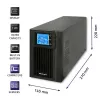 Qoltec 53042 UPS (gruppo di continuità) doppia conversione (online) 1 kVA 800 W 2 uscite AC