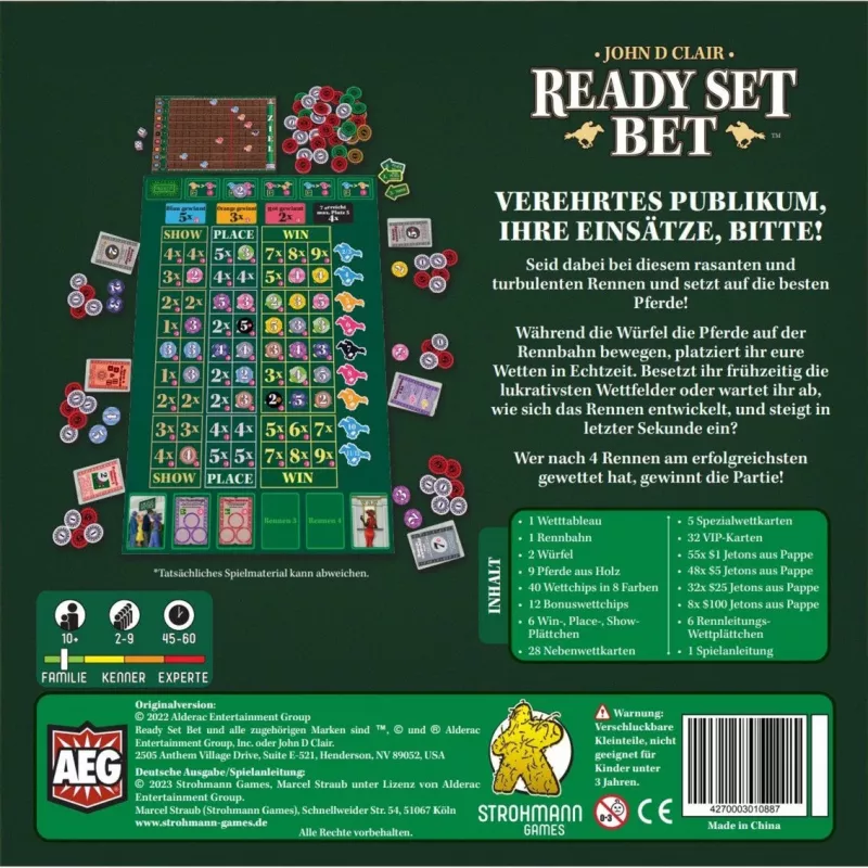 Ready Set Bet, gioco da tavolo