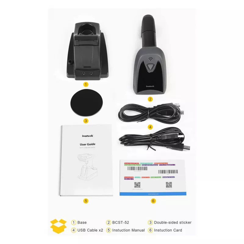 Lettore di codici a barre Inateck 52 nero [BCST-52_black]