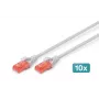 Patch Cord Digitus CAT 6 U/UTP LSZH 0,5 m 10 pz.