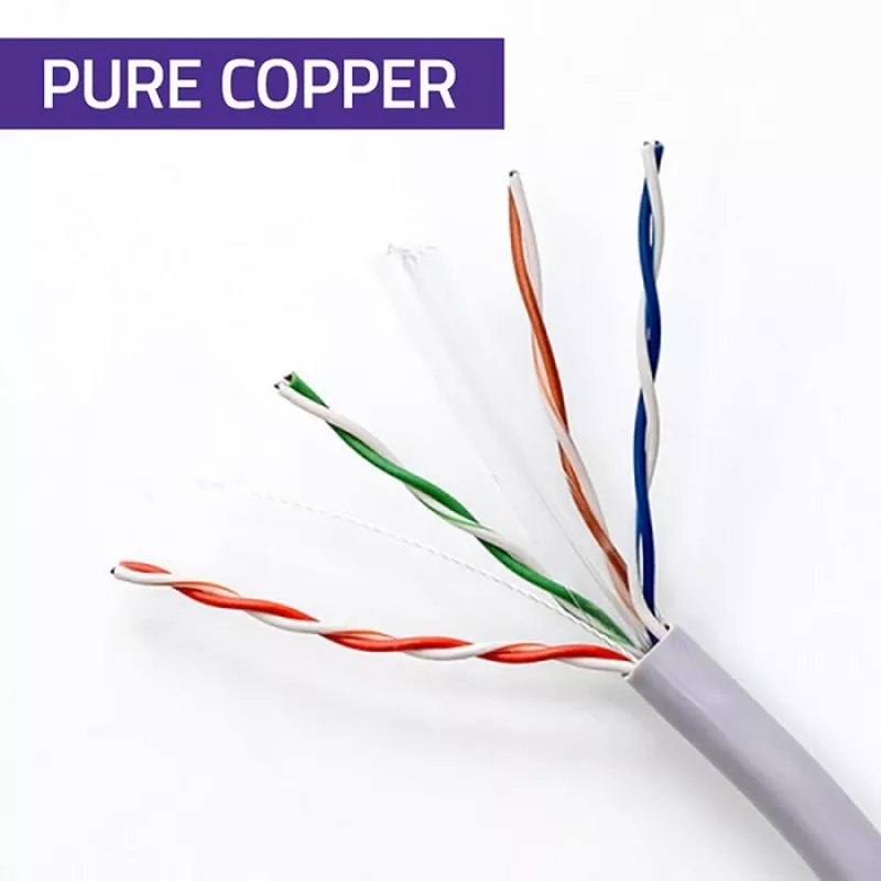 Cavo patch di rete QOLTEC Cat6 UTP in rame, 25 m, grigio