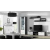 Cama Meble UNI credenza per soggiorno, grigia/bianca lucida