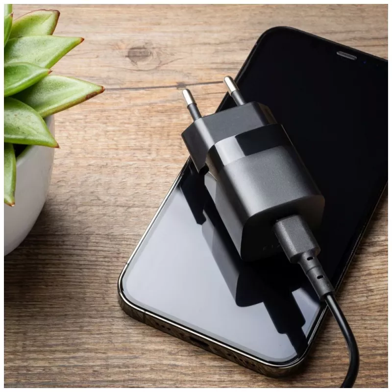 Caricabatterie USB-C da viaggio FIXED FIXC25M-C-BK, cavo fisso, 25 W, compatto