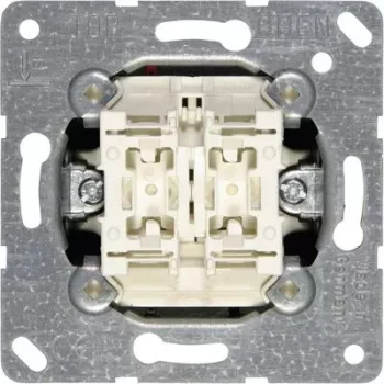 Modulo interruttore a parete JUNG 505 U 1P, unipolare 10 A, 250 V – bianco metallico