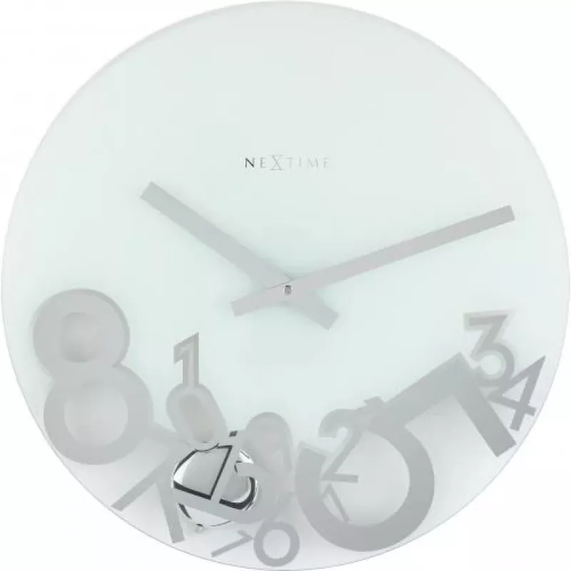 NeXtime orologio 8115 Dropped, Ø43 cm, da parete, argento