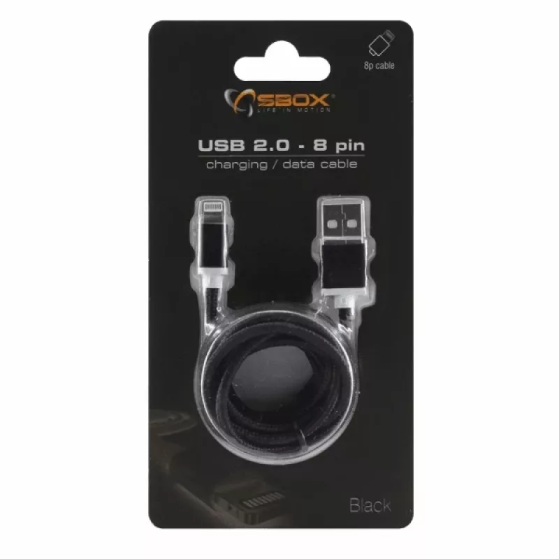 Sbox IPH7-B USB 2.0 8 Pin nero