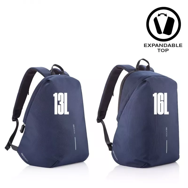 Zaino per il tempo libero XDDESIGN Bobby Soft con scomparto laptop 15,6 inch, 16 l, blu navy, PET