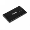 iBOX HD-02 box esterno per dischi SATA da 2,5 pollici, USB 3.0, alluminio, nero
