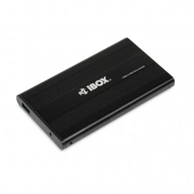 iBOX HD-02 box esterno per dischi SATA da 2,5 pollici, USB 3.0, alluminio, nero