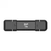 Chiavetta USB Silicon Power DS72 1 TB, USB 3.2 Gen 2 Type-A / Type-C, case in alluminio e gomma, nero