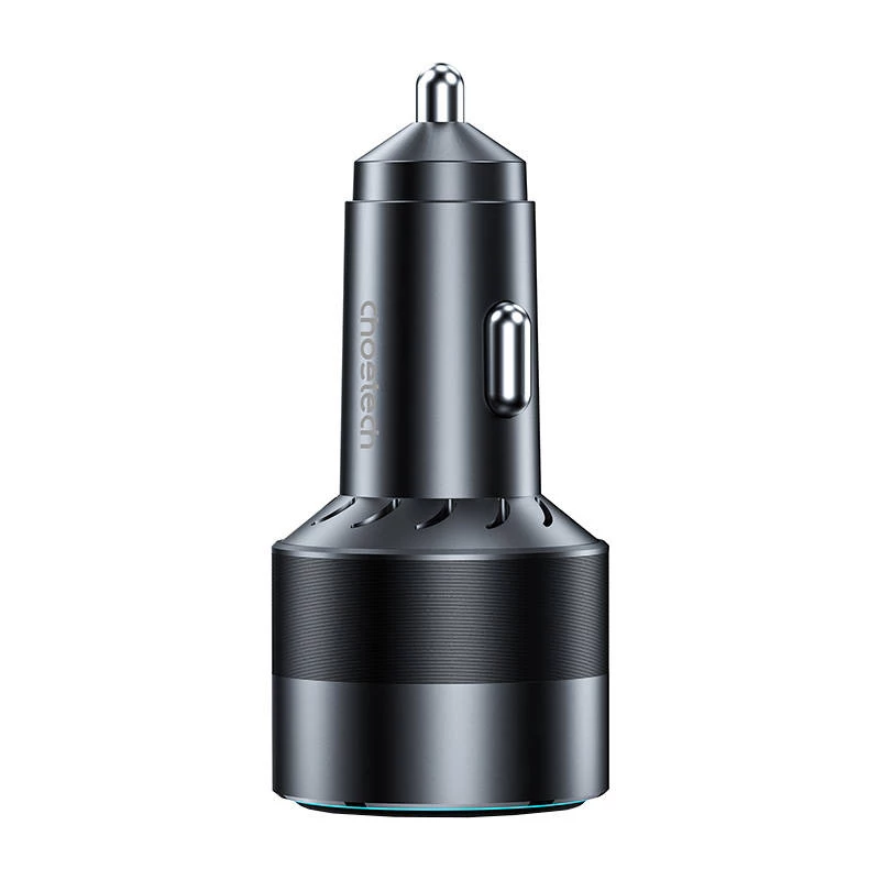 Caricabatterie da auto Choetech TC0011 130W 2x USB C 1x USB A (nero)