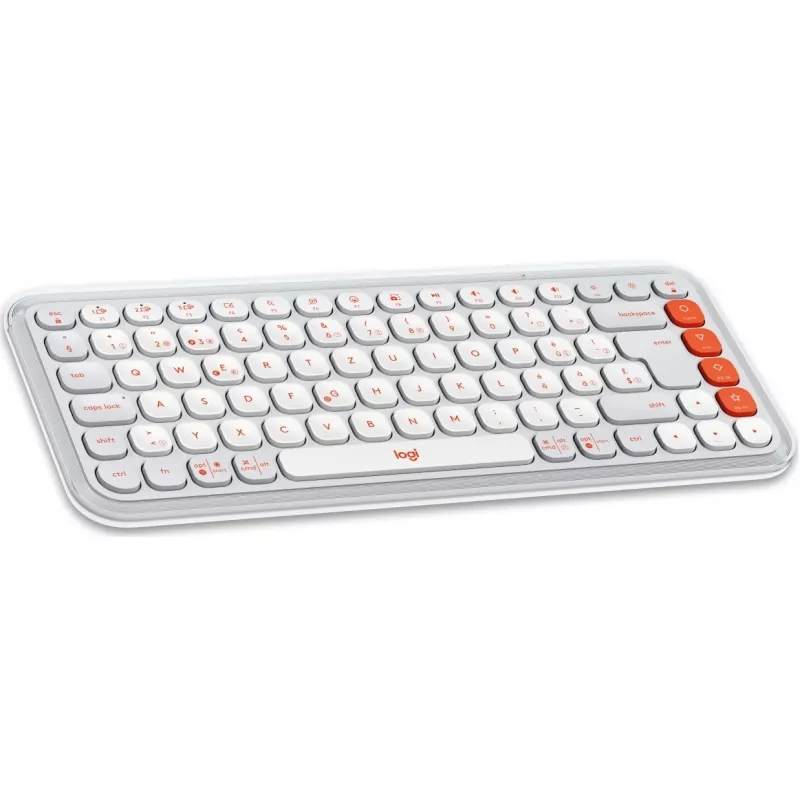 Logitech POP Icon Combo Bluetooth QWERTZ Swiss arancione bianco mouse