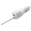 CANYON Caricabatterie auto C-033 2,4A/USB-A con connettore Lightning integrato bianco