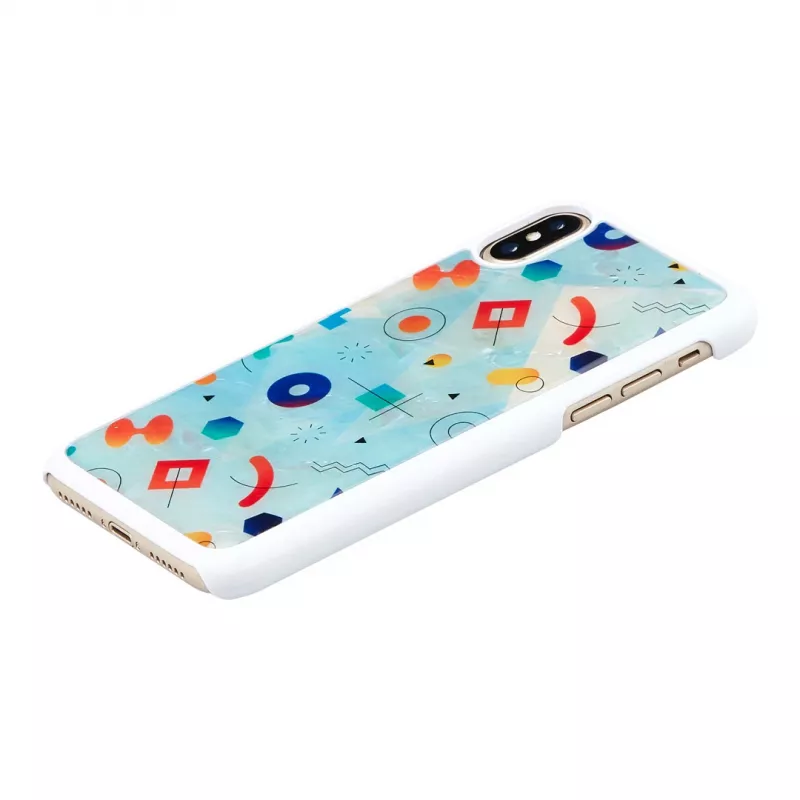 Custodia smartphone iKins per iPhone XS / iPhone X S – bianco poppin rock cover posteriore protettiva
